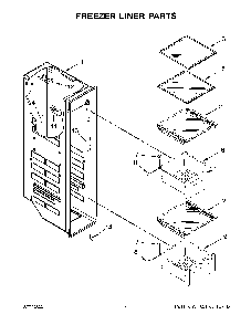 Freezer Liner Parts Diagram and Parts List for KRSC700HPS04  KitchenAid Refrigerator