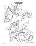 BULKHEAD Diagram and Parts List for LG5801XPW0  Whirlpool Dryer
