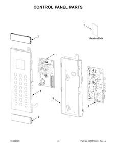 Part Location Diagram of W11663213 Whirlpool PANL-CNTRL