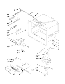 Freezer Liner Parts Diagram and Parts List for 10672003014  Kenmore Refrigerator