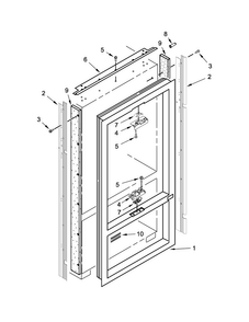 Cabinet Trim Parts Diagram and Parts List for KBFN402EPA01  KitchenAid Refrigerator