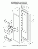 REFRIGERATOR DOOR PARTS Diagram and Parts List for KSSS42QTB04  KitchenAid Refrigerator