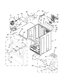 Cabinet Parts Diagram and Parts List for WGD8000DW3  Whirlpool Dryer