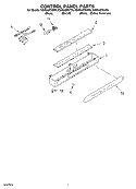 CONTROL PANEL Diagram and Parts List for KSSS42FKX00  KitchenAid Refrigerator