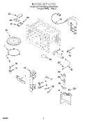 INTERIOR Diagram and Parts List for MT8066SEB0  Whirlpool Microwave