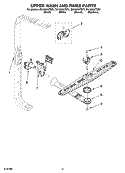UPPER WASH AND RINSE PARTS Diagram and Parts List for DU1055XTSB1  Whirlpool Dishwasher