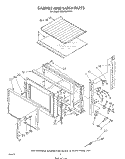 CABINET AND LATCH , LITERATURE AND OPTIONAL Diagram and Parts List for RM978BXVF1  Whirlpool Microwave Oven Combo