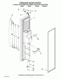 FREEZER DOOR PARTS Diagram and Parts List for ED5LVAXWB02  Whirlpool Refrigerator