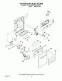 DISPENSER FRONT PARTS Diagram and Parts List for ID3CHEXWS00  Whirlpool Refrigerator