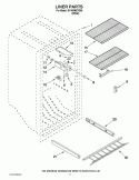 LINER PARTS Diagram and Parts List for EV160NZTQ00  Whirlpool Freezer