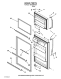 DOOR PARTS Diagram and Parts List for W5TXDWFXQ01  Whirlpool Refrigerator