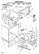 LINER PARTS Diagram and Parts List for ET1LFKXKQ04  Whirlpool Refrigerator