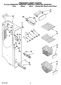 FREEZER LINER PARTS Diagram and Parts List for KSRP22FTWH01  KitchenAid Refrigerator