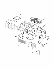 Air Flow Parts Diagram and Parts List for IMH172DS0  Whirlpool Microwave