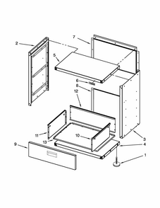 Part Location Diagram of W10857605 Whirlpool PANEL