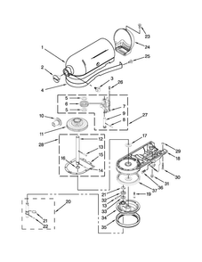 Case, Gearing And Planetary Unit Diagram and Parts List for KSM150AGBFP0  KitchenAid Mixer