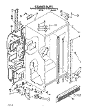 CABINET Diagram and Parts List for KSRS25QXAL10  KitchenAid Refrigerator