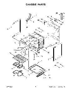 04 - Chassis Parts Diagram and Parts List for YWFE505W0JW1  Whirlpool Range