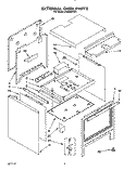 EXTERNAL OVEN Diagram and Parts List for FGS395VL1  Whirlpool Range