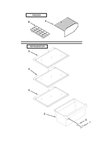 Shelf Parts Diagram and Parts List for 10676392410  Kenmore Refrigerator