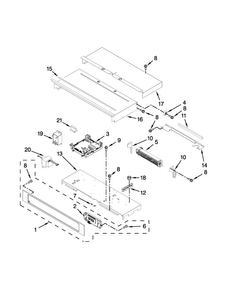 Control Panel Parts Diagram and Parts List for KEBK101BSS01  KitchenAid Wall Oven