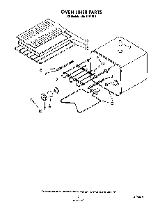 Oven Liner Diagram and Parts List for KEBI141SBL1  KitchenAid Wall Oven