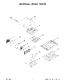 Internal Oven Parts Diagram and Parts List for YKFED500ESS6  KitchenAid Range