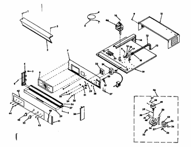 Control Section Diagram and Parts List for 8504247340  Kenmore Range