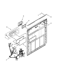 Inner Door Parts Diagram and Parts List for IDF320PAFW0  Whirlpool Dishwasher