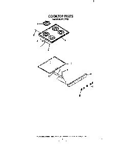 Cook Top Diagram and Parts List for F4007W2  Roper Range