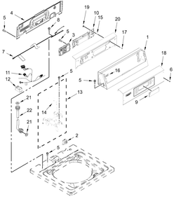 Part Location Diagram of W11767709 Whirlpool PANEL-REAR