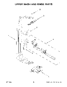 Upper Wash And Rinse Parts Diagram and Parts List for KDTM404KPS1  KitchenAid Dishwasher