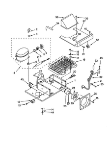 Upper Unit Diagram and Parts List for KSSS36QJS00  KitchenAid Refrigerator