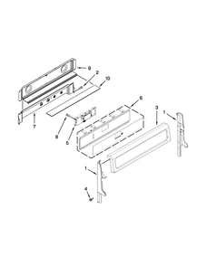 Control Panel Parts Diagram and Parts List for WGG755S0BE01  Whirlpool Range