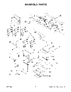 Manifold Parts Diagram and Parts List for KFGD500ESS11  KitchenAid Range