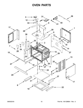 Oven Parts Diagram and Parts List for KOCE507EBS04  Whirlpool Microwave Oven Combo