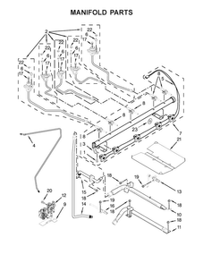 Manifold Parts Diagram and Parts List for WEG760H0DH0  Whirlpool Range