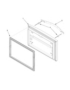 Freezer Door Parts Diagram and Parts List for WRF532SNBB00  Whirlpool Refrigerator