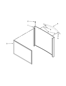 Freezer Door Parts Diagram and Parts List for WRF560SFYB04  Whirlpool Refrigerator