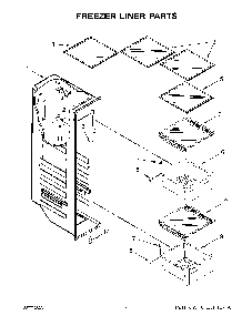 Freezer Liner Parts Diagram and Parts List for KRSC703HPS05  KitchenAid Refrigerator