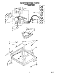 MACHINE BASE Diagram and Parts List for LBT6233DQ0  Whirlpool Washer
