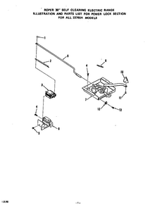 Power Lock Diagram and Parts List for 2376*0A  Roper Range