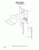 SHELF PARTS Diagram and Parts List for KURG24LWBS10  KitchenAid Refrigerator