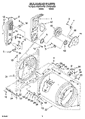 BULKHEAD PARTS Diagram and Parts List for CGDS563RQ1  Crosley Dryer