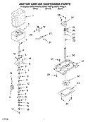MOTOR AND ICE CONTAINER Diagram and Parts List for KSRG27FKWH04  KitchenAid Refrigerator