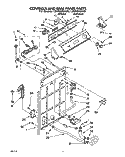 CONTROLS AND REAR PANEL Diagram and Parts List for LSV9355AN0  Whirlpool Washer