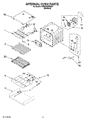 INTERNAL OVEN PARTS Diagram and Parts List for KEBU208SSS00  KitchenAid Wall Oven