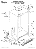 CABINET PARTS Diagram and Parts List for 8ED2GTKXRT00  Whirlpool Refrigerator