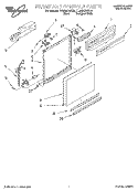 FRAME AND CONSOLE Diagram and Parts List for DU935QWDB6  Whirlpool Dishwasher
