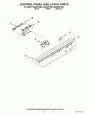 CONTROL PANEL AND LATCH PARTS Diagram and Parts List for KUDS35FXSS3  KitchenAid Dishwasher